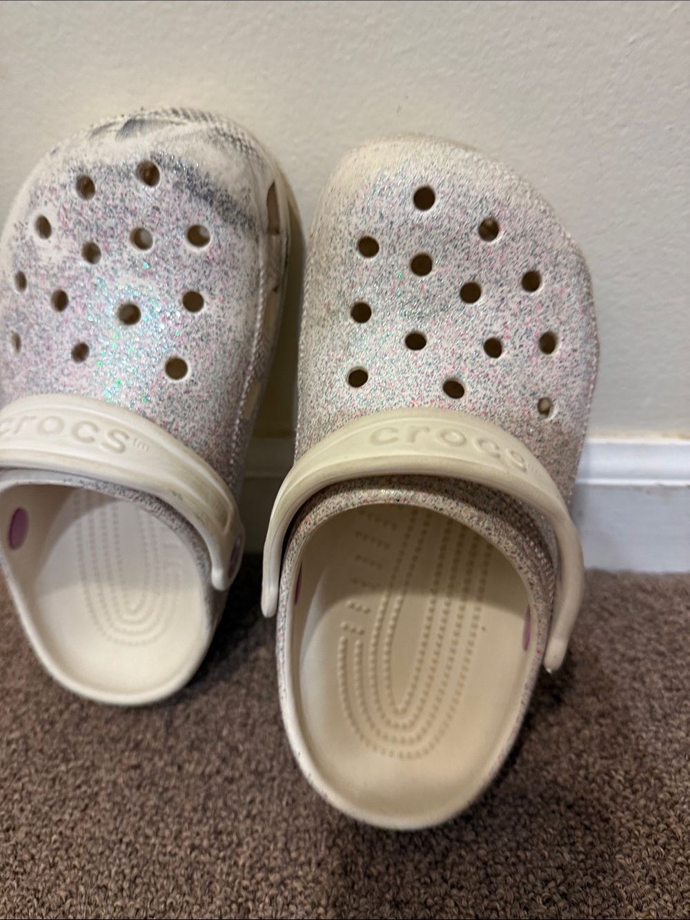 Glitter Crocs Kids Size 2